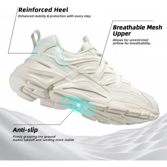 Women's Tan Lightweight Fashion Running Walking Casual Sneakers Ladies Shoes - Picture 6 of 7